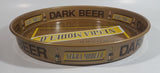 Vintage 1960s Negra Modelo Imported Dark Beer Brown and Yellow Metal Beverage Tray 13" Diameter