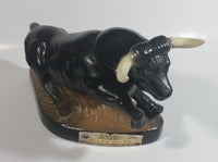 Vintage 1981 Jim Beam Kentucky Black Bull Themed Regal China Liquor Decanter 750mL 10" Long