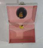 Disney Beauty and The Beast Belle Pink Felt Lined Wind Up Musical Keepsake Trinket Box