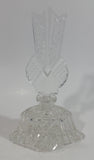 Vintage Clear Crystal Glass Perfume Bottle with Large Pointed Stopper