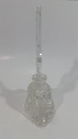 Vintage Clear Crystal Glass Perfume Bottle with Large Pointed Stopper