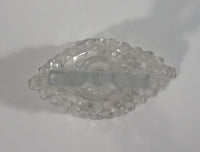 Vintage Clear Crystal Glass Perfume Bottle with Large Pointed Stopper