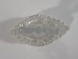 Vintage Clear Crystal Glass Perfume Bottle with Large Pointed Stopper