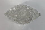 Vintage Clear Crystal Glass Perfume Bottle with Large Pointed Stopper