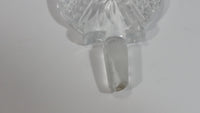 Vintage Clear Crystal Glass Perfume Bottle with Large Pointed Stopper