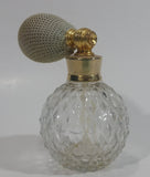 Vintage Clear Crystal Glass Globe Atomizer Perfume Spray Bottle