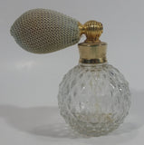 Vintage Clear Crystal Glass Globe Atomizer Perfume Spray Bottle