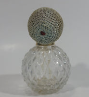 Vintage Clear Crystal Glass Globe Atomizer Perfume Spray Bottle