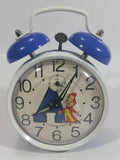 1990 Bagdasarian Productions Alvin and The Chipmunks Cartoon Character Windup Blue Alarm Clock - Work Great!