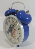 1990 Bagdasarian Productions Alvin and The Chipmunks Cartoon Character Windup Blue Alarm Clock - Work Great!