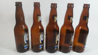 Vintage Set of 5 Labatt's Pilsner Beer Amber Brown Glass Bottles