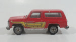 Vintage Kidco 1978 Ford Bronco Red Die Cast Toy Car Vehicle Made in Hong Kong