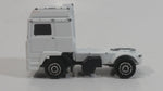 Majorette Volvo Semi Tractor Truck White Die Cast Toy Car Vehicle 1/100 Scale