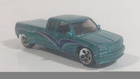 1998 Hot Wheels First Editions Customized C3500 Truck Metallic Aqua Green Die Cast Toy Car Vehicle