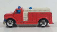 2004 Matchbox 1 Fire Engine Salmon Pink Red Die Cast Toy Car Emergency Rescue Vehicle Burger King