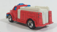 2004 Matchbox 1 Fire Engine Salmon Pink Red Die Cast Toy Car Emergency Rescue Vehicle Burger King