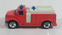 2004 Matchbox 1 Fire Engine Salmon Pink Red Die Cast Toy Car Emergency Rescue Vehicle Burger King