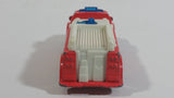 2004 Matchbox 1 Fire Engine Salmon Pink Red Die Cast Toy Car Emergency Rescue Vehicle Burger King