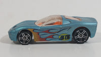 2009 Hot Wheels Airshot Super Drop 40 Somethin' Light Satin Blue Die Cast Toy Car Vehicle