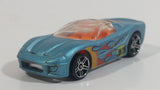 2009 Hot Wheels Airshot Super Drop 40 Somethin' Light Satin Blue Die Cast Toy Car Vehicle