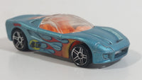 2009 Hot Wheels Airshot Super Drop 40 Somethin' Light Satin Blue Die Cast Toy Car Vehicle