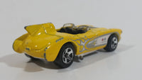 2008 Hot Wheels Corvette SR-2 Yellow Die Cast Toy Car Vehicle