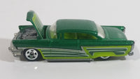 HTF 2009 Hot Wheels '56 Merc Dark Metallic Green Die Cast Toy Car Vehicle with Opening Hood