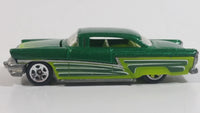 HTF 2009 Hot Wheels '56 Merc Dark Metallic Green Die Cast Toy Car Vehicle with Opening Hood