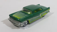 HTF 2009 Hot Wheels '56 Merc Dark Metallic Green Die Cast Toy Car Vehicle with Opening Hood