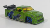 2002 Hot Wheels Yu-Gi-Oh! Super Tuned Truck Lime Green Die Cast Toy Car Vehicle