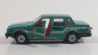 Majorette Volvo No. 230 Volvo 760 GLE Sedan Green 1/61 Scale Die Cast Toy Car Vehicle with Opening Doors