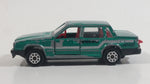 Majorette Volvo No. 230 Volvo 760 GLE Sedan Green 1/61 Scale Die Cast Toy Car Vehicle with Opening Doors