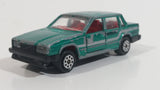 Majorette Volvo No. 230 Volvo 760 GLE Sedan Green 1/61 Scale Die Cast Toy Car Vehicle with Opening Doors