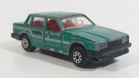 Majorette Volvo No. 230 Volvo 760 GLE Sedan Green 1/61 Scale Die Cast Toy Car Vehicle with Opening Doors