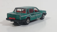 Majorette Volvo No. 230 Volvo 760 GLE Sedan Green 1/61 Scale Die Cast Toy Car Vehicle with Opening Doors