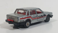 Majorette Volvo 760 GLE Sedan No. 230 Grey 1/61 Scale Die Cast Toy Car Vehicle with Opening Doors