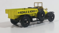 Matchbox Y-13 Models of Yesteryear 1918 Crossley Yellow Kohle & Koks Die Cast Toy Car Vehicle