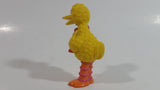 1997 Tyco Henson Preschool Toys Sesame Street Big Bird Holding Brown Teddy Bear 3 1/2" PVC Toy Figure