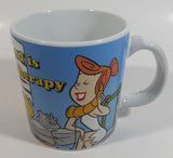 Hanna Barbera The Flintstones "A good friend is cheaper than therapy" Wilma Flintstone and Betty Rubble Ceramic Coffee Mug Cartoon Television Show Collectible