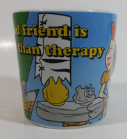 Hanna Barbera The Flintstones "A good friend is cheaper than therapy" Wilma Flintstone and Betty Rubble Ceramic Coffee Mug Cartoon Television Show Collectible