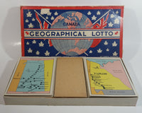 Antique 1930s Playthings Limited Canada Geographical Lotto Game in Box Toronto, Canada
