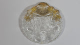 Rare Vintage Universal Studios Crystal Glass and Gold Tone Metal Ash Tray Smoking Movie Film Collectible