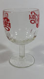 Vintage Pepsi-Cola Soda Pop 6" Tall Heavy Glass Large Goblet Style Stemmed Cup With Red Lettering