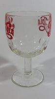 Vintage Pepsi-Cola Soda Pop 6" Tall Heavy Glass Large Goblet Style Stemmed Cup With Red Lettering