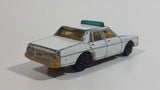 Vintage Warner Bro. ERTL Dukes of Hazzard 1980 Pontiac Bonneville Sheriff Police Cop White Die Cast Toy Car Vehicle TV Show Collectible Blue Lights