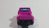 Unknown Brand Bright Hot Pink Ford F-150 Truck with Demon sticker Tampos and Yellow Push Bar Die Cast Toy Car Vehicle