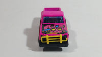 Unknown Brand Bright Hot Pink Ford F-150 Truck with Demon sticker Tampos and Yellow Push Bar Die Cast Toy Car Vehicle