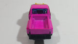 Unknown Brand Bright Hot Pink Ford F-150 Truck with Demon sticker Tampos and Yellow Push Bar Die Cast Toy Car Vehicle