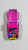 Unknown Brand Bright Hot Pink Ford F-150 Truck with Demon sticker Tampos and Yellow Push Bar Die Cast Toy Car Vehicle