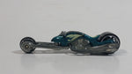 2008 Hot Wheels Team: Custom Bikes Hammer Sled Motorcycle Aqua Green Blue Die Cast Toy Motorbike Vehicle